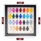 12x12 Wood Shadow Box Display Case Frame for Block Figures | Holds up to 28 Figurines - Display Brackets Included | UV Acrylic and White Base